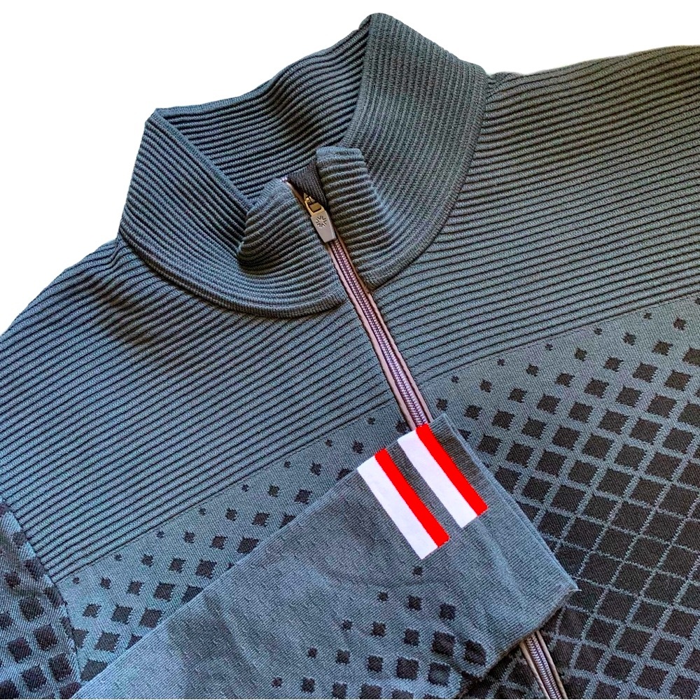 Newland Full Zip Grey Sweater Size XL Made in Italy
